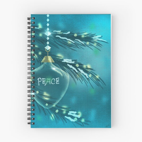 Item preview, Peace Glass Vintage Ornament on Spruce Tree Sparkling at Night designed and sold by Sheri42.