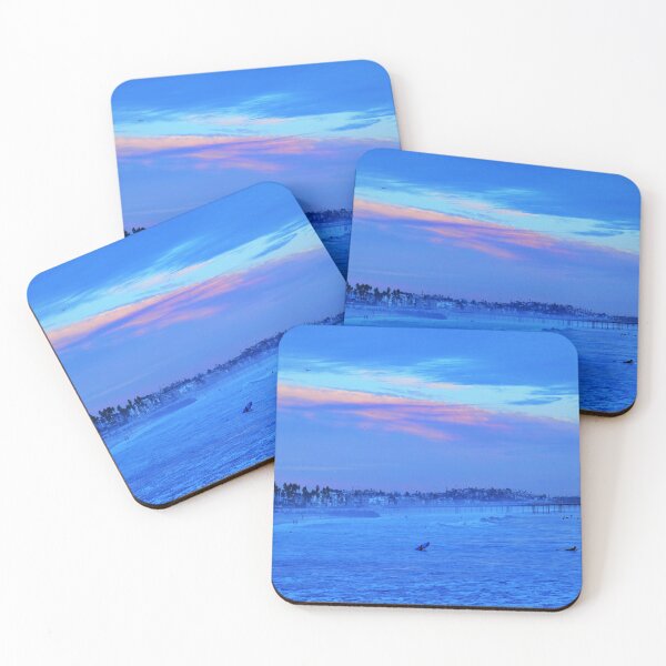 Item preview, Blue Waves with Surfers at Sunset designed and sold by KATKattalestv.