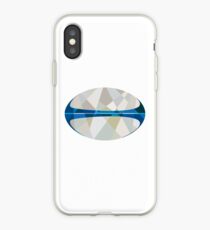Rugby Ball Isolated Low Polygon iPhone Case