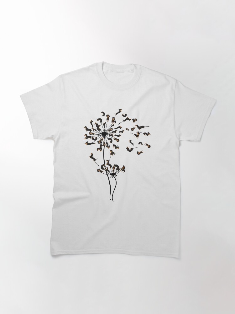 Imagen 3 de 7, Camiseta clásica con la obra Dachshund diente de león, diseñada y vendida por Isabellchas.