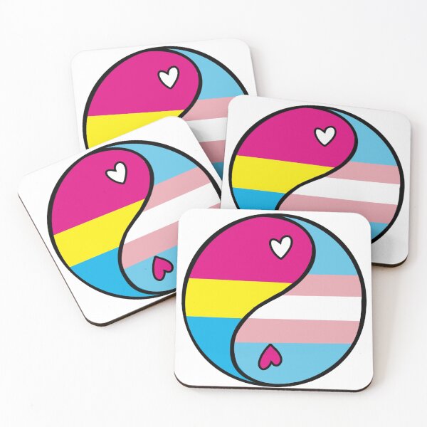 Item preview, Trans Pan Pansexual Transgender Cute LGBTQ+ Pride Yin Yang designed and sold by PepperThRealMVP.
