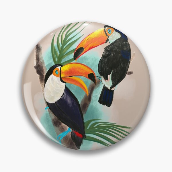 Item preview, Two toucan birds in the tree designed and sold by orangerinka.