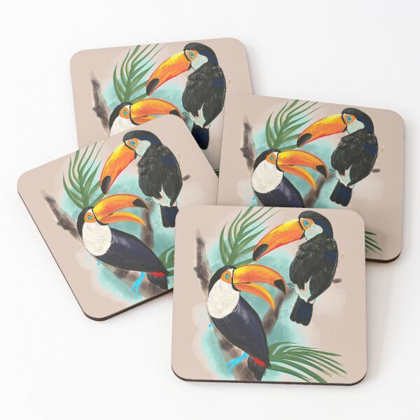 Item preview, Two toucan birds in the tree designed and sold by orangerinka.