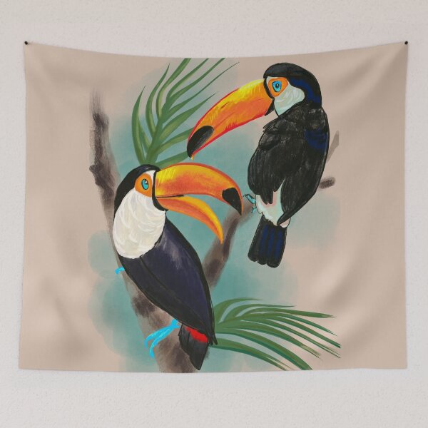 Item preview, Two toucan birds in the tree designed and sold by orangerinka.
