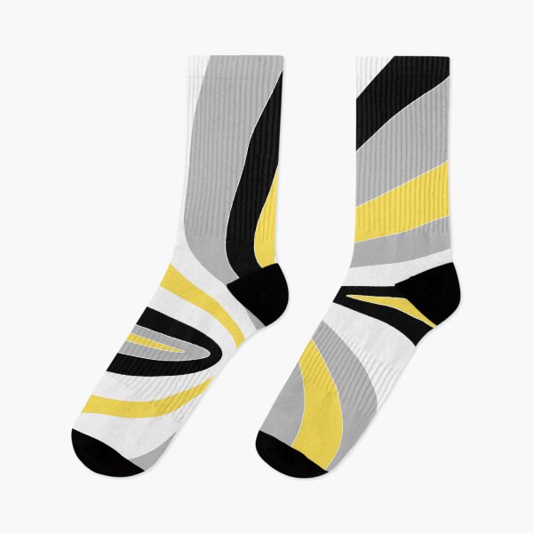 Item preview, Psychedelic Waves Black Grey Yellow designed and sold by Quooki.