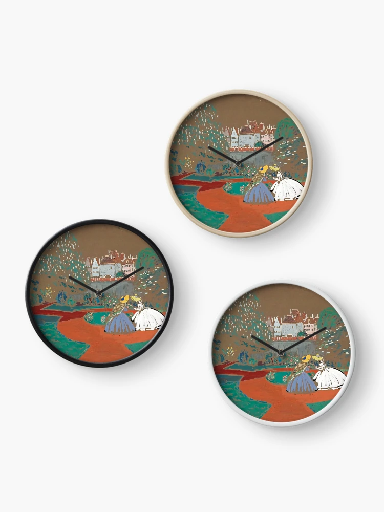 Thumbnail 3 of 4, Clock, Kandinsky Roses designed and sold by neteor.