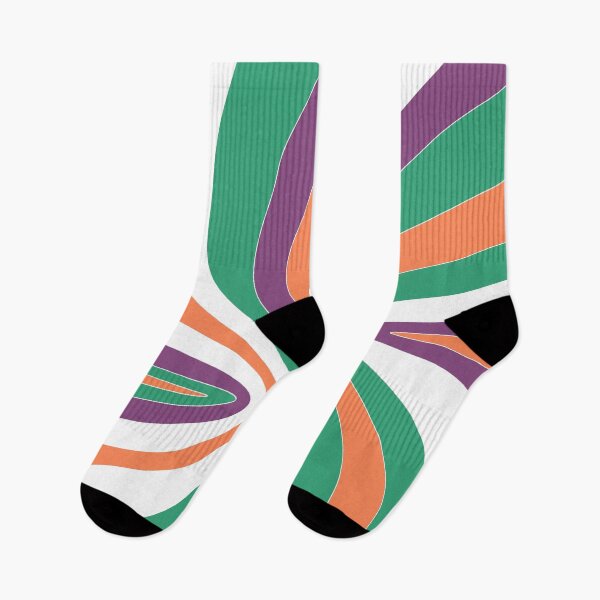Item preview, Psychedelic Waves Orange Green Purple designed and sold by Quooki.