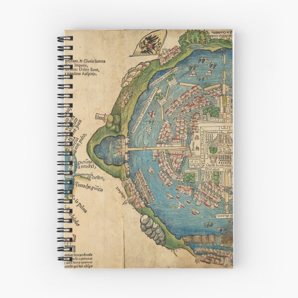 Artikelvorschau, Aztekischer Tenochtitlan Stadtplan, 1524 von Hernan Cortes entworfen und verkauft von nextstepdesigns.