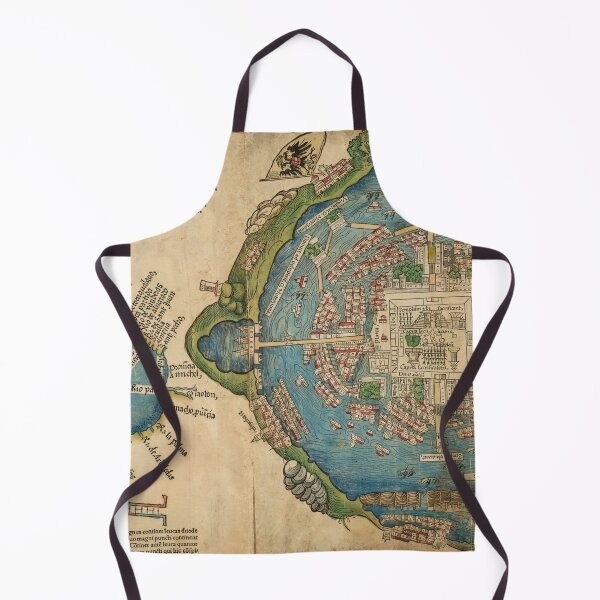 Item preview, Aztec Tenochtitlan City Map, 1524 from Hernan Cortes designed and sold by nextstepdesigns.