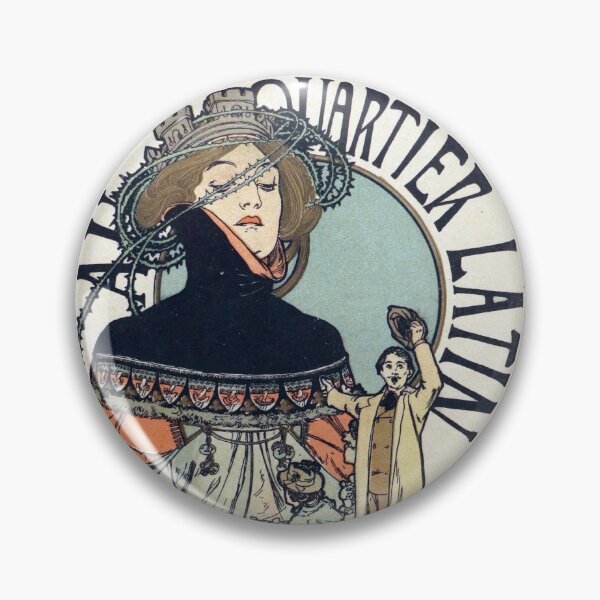 Aperçu de l'œuvre Au Quartier Latin (1897) - Alfons mucha créée et vendue par SALON DES ARTS.