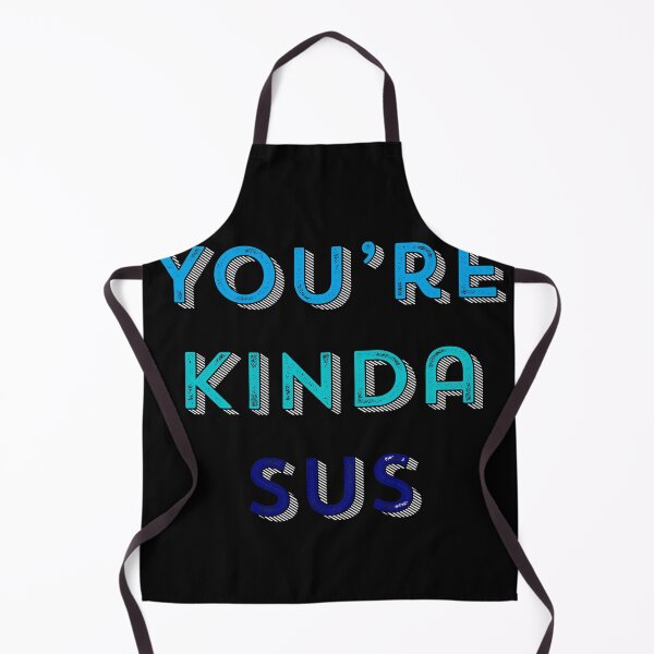 Item preview, Funny Popular Online Game “You’re Kinda Sus” Blue and teal Text designed and sold by gobbieshoppe.