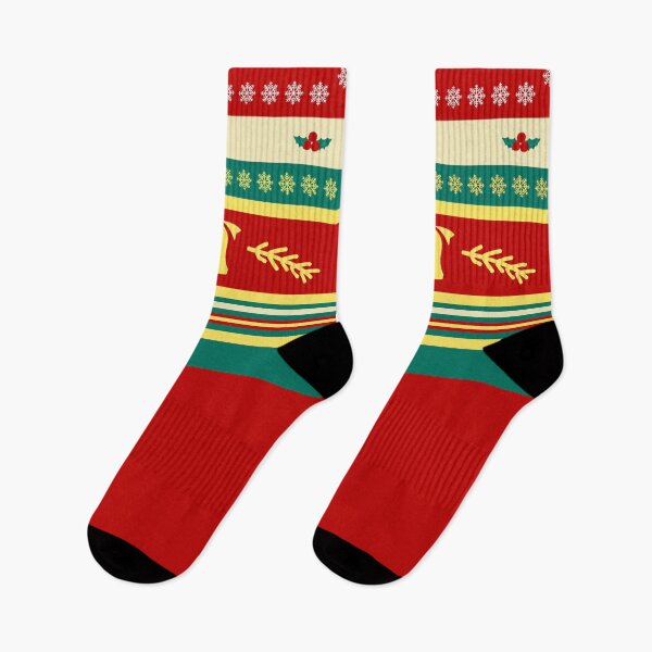 Item preview, classic christmas old school style Socks designed and sold by lamjar-art.