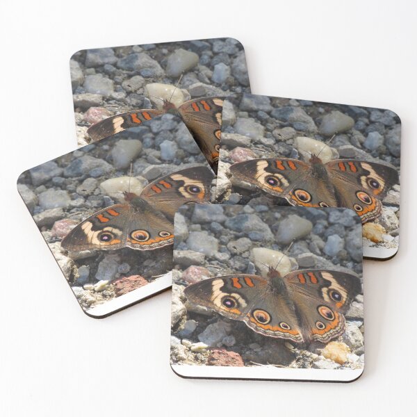 Item preview, colorful buckeye butterfly on gravel designed and sold by UpTowardTheSky.