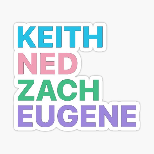 The Try Guys - Keith, Ned, Zach and Eugene. Sticker