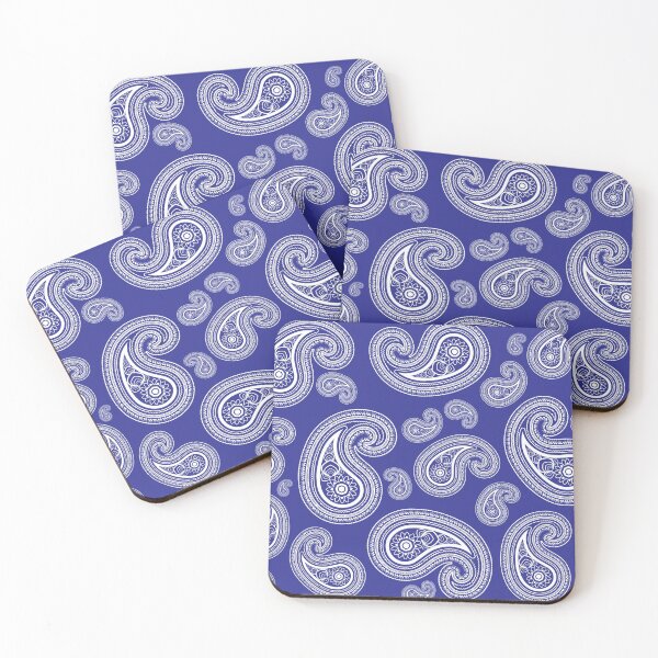 Item preview, Paisleys on blue designed and sold by adiosmillet.