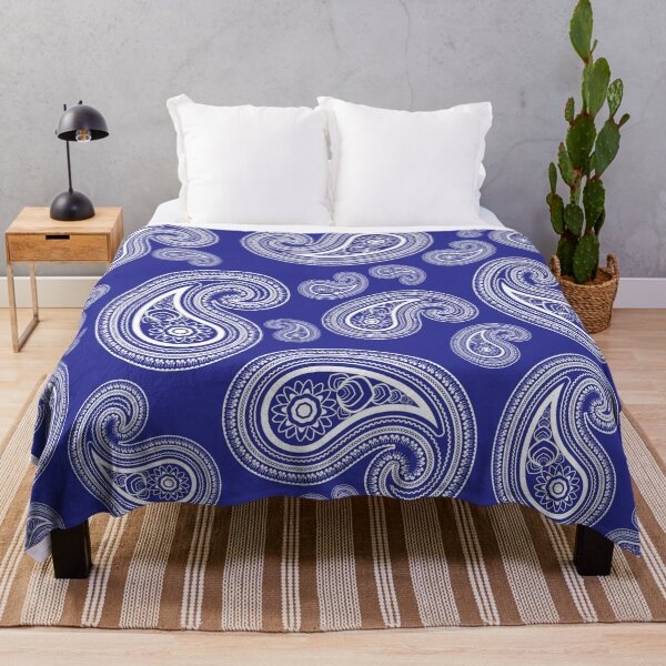 Item preview, Paisleys on blue designed and sold by adiosmillet.
