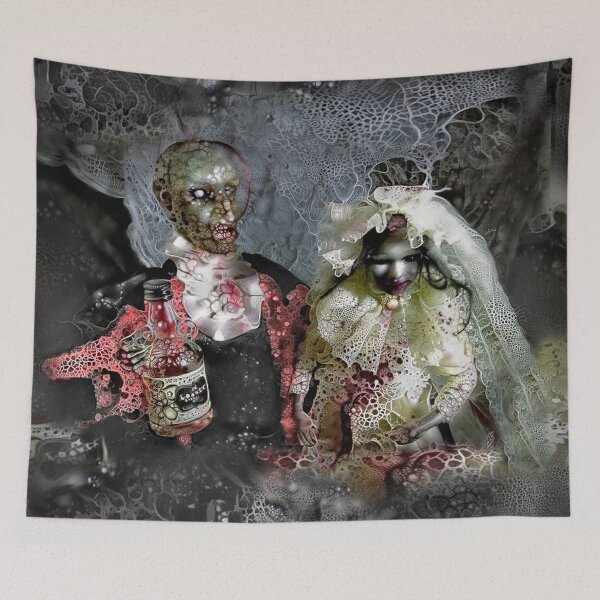 Item preview, Goth Zombie Wedding | Beautiful Bizarre Dark Horror Goth Surrealist Art TM11 designed and sold by triciakitty.