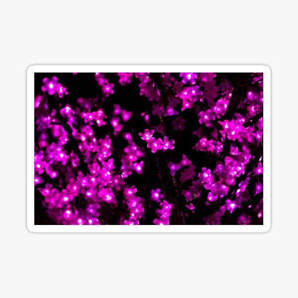 purple lights, festive pattern Sticker