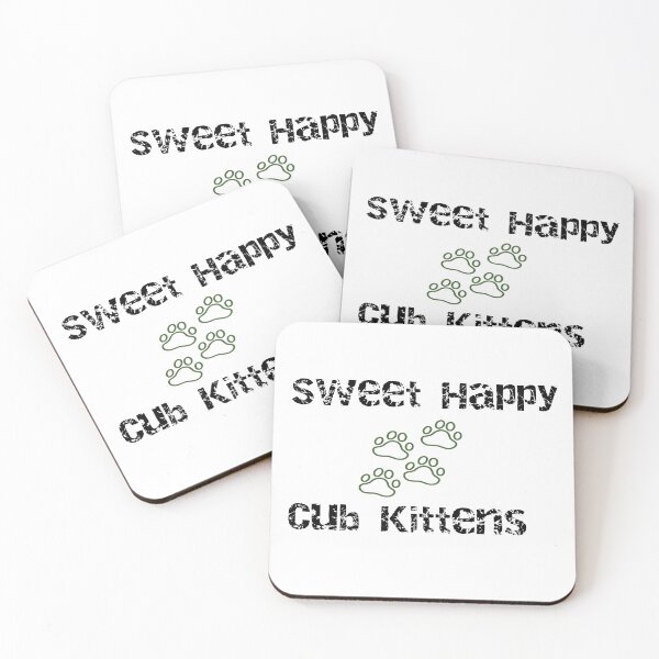 Item preview, White sweet happy cub kittens designed and sold by DamaliePierre.
