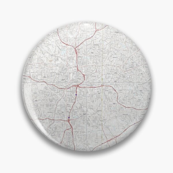Item preview, Atlanta, GA Quad Topographical Map Clean designed and sold by PGHPhotoCo.