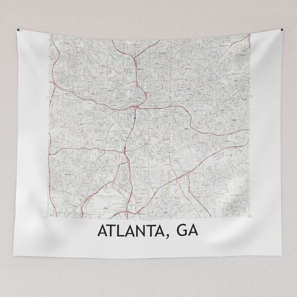 Item preview, Atlanta, GA Quad Topographical Map Clean designed and sold by PGHPhotoCo.