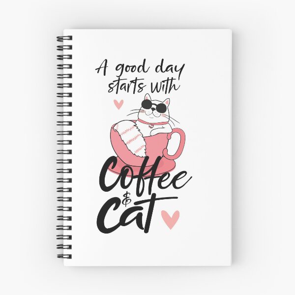 Item preview, Funny Gift For Cat & Coffee Lovers A Good Day Starts With Coffee & Cat designed and sold by Suhy.