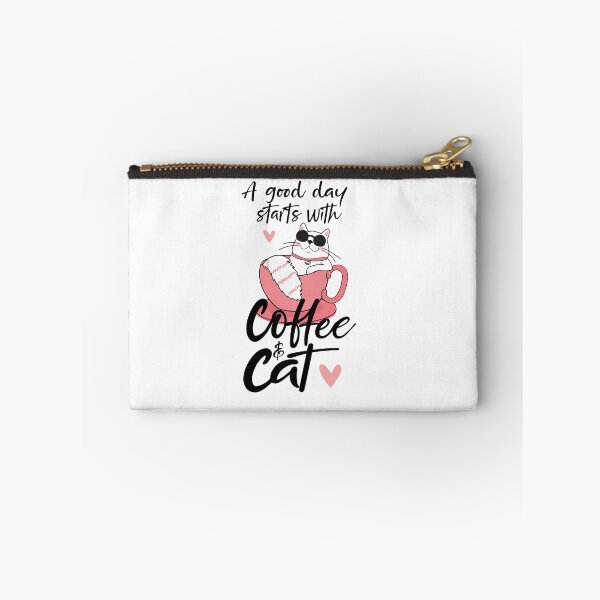 Item preview, Funny Gift For Cat & Coffee Lovers A Good Day Starts With Coffee & Cat designed and sold by Suhy.