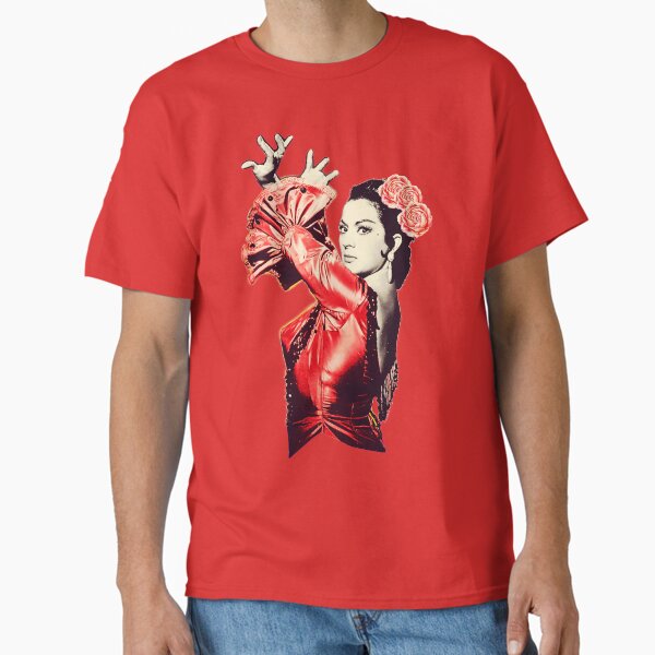 Vista previa del artículo con la obra «Lola Flores Fondo Rojo », diseñado y vendido por JmB Folkloricas.