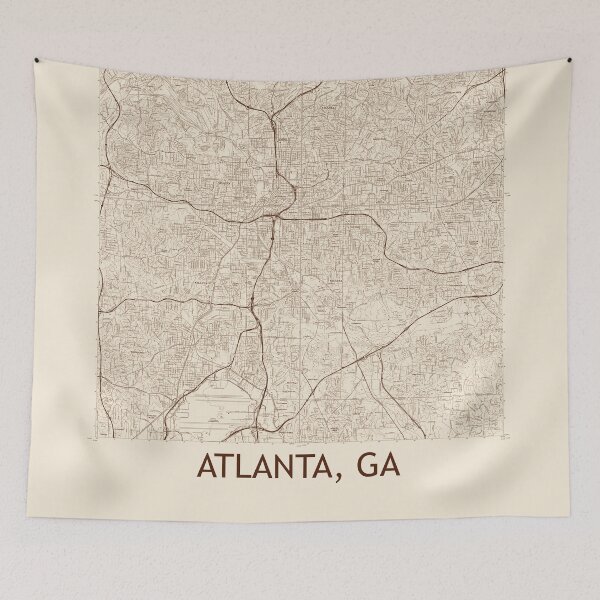 Item preview, Atlanta, GA Quad Topographical Map Vintage designed and sold by PGHPhotoCo.