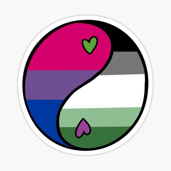 Bi Aro Bisexual Aromantic Lgbtq Pride Yin Yang Sticker For Sale By 