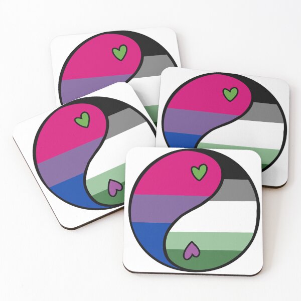 Item preview, Bi Aro Bisexual Aromantic LGBTQ+ Pride Yin Yang designed and sold by PepperThRealMVP.