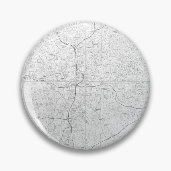 Item preview, Atlanta, GA Quad Topographical Map Black & White designed and sold by PGHPhotoCo.