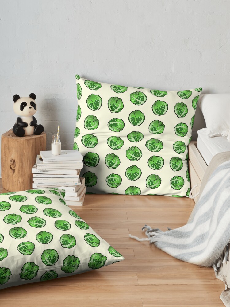 Alternate view of Brussel Sprout Pattern Floor Pillow