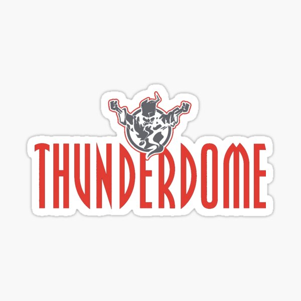 Thunderdome rojo y gris Pegatina