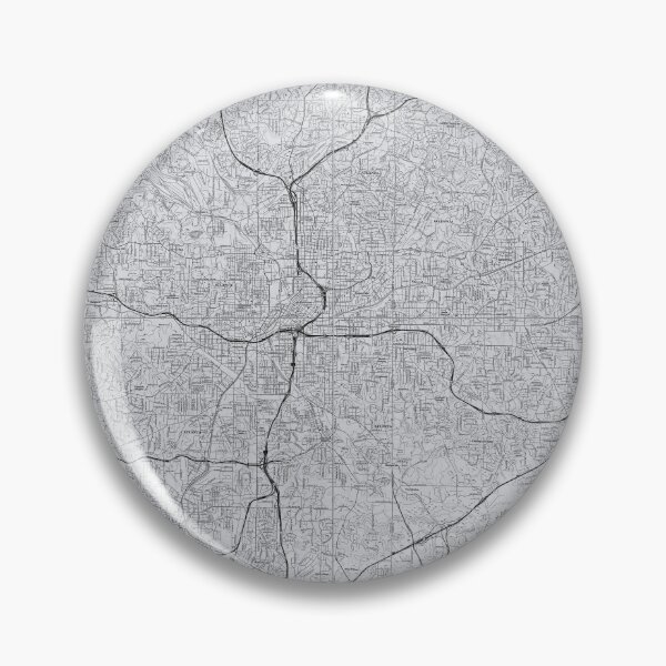 Item preview, Atlanta, GA Quad Topographical Map Grey designed and sold by PGHPhotoCo.