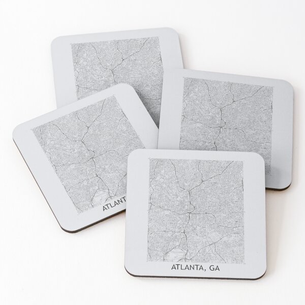 Item preview, Atlanta, GA Quad Topographical Map Grey designed and sold by PGHPhotoCo.