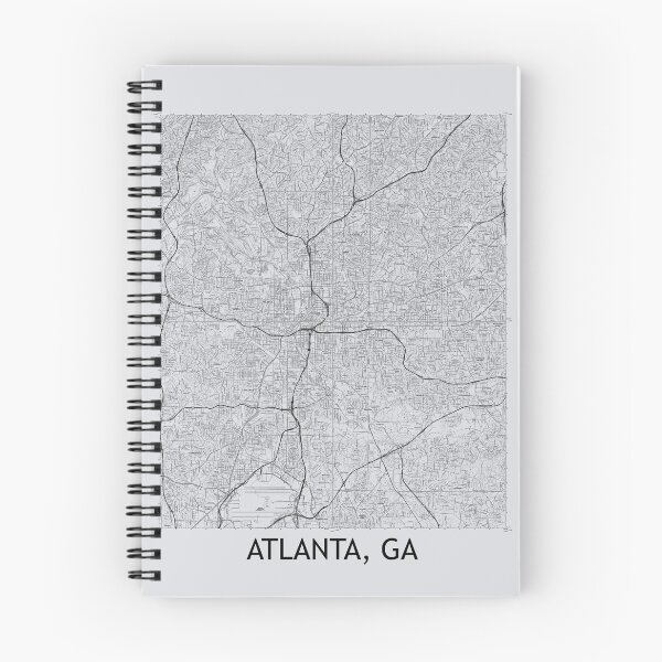 Item preview, Atlanta, GA Quad Topographical Map Grey designed and sold by PGHPhotoCo.