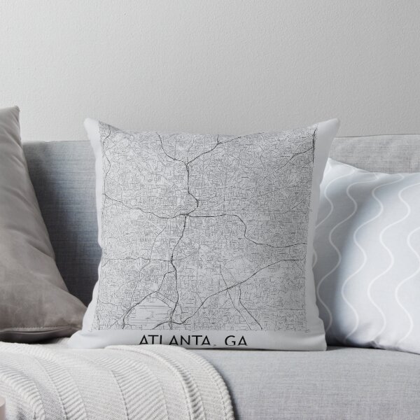 Item preview, Atlanta, GA Quad Topographical Map Grey designed and sold by PGHPhotoCo.