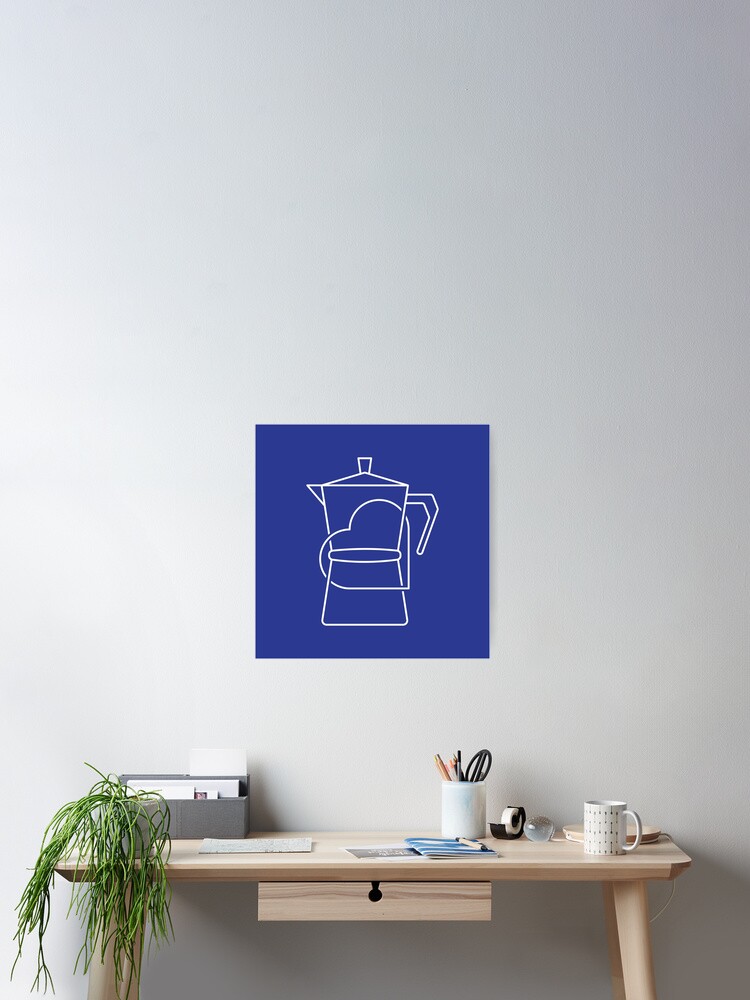 Imagen 2 de 3, Póster con la obra Moka Pot and Heart, diseñada y vendida por npdstudio.