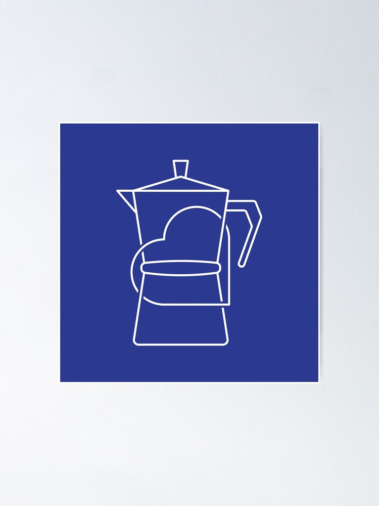 Imagen 1 de 3, Póster con la obra Moka Pot and Heart, diseñada y vendida por npdstudio.