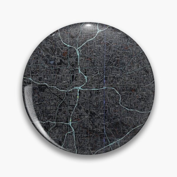 Item preview, Atlanta, GA Quad Topographical Map Dark designed and sold by PGHPhotoCo.