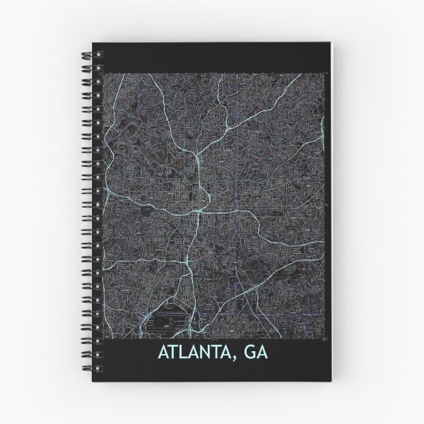 Item preview, Atlanta, GA Quad Topographical Map Dark designed and sold by PGHPhotoCo.