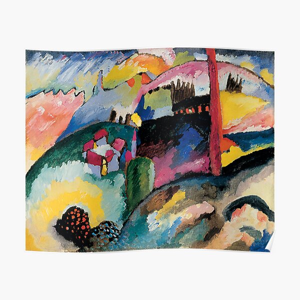 Paysage de Kandinsky avec cheminée d'usine Poster