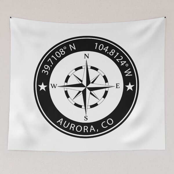 Item preview, Aurora, Colorado Geographical Coordinates designed and sold by TeeOhGraphics.