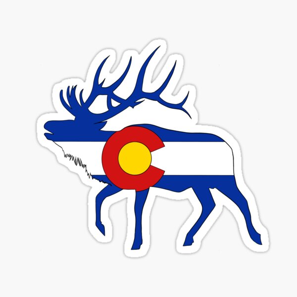 Item preview, Colorado Flag Elk Graphic  designed and sold by Tai Chan.