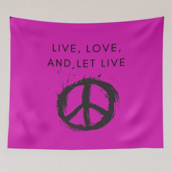 Item preview, Awesome "Live, Love, and Let Live" with peace merch designed and sold by AyeAyeBeans.