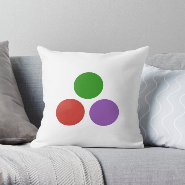Large Julia Language 3-Dots Logo Throw Pillow