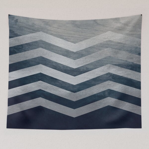 Item preview, Metallic Chevron - Blue designed and sold by raymondwarenyc.