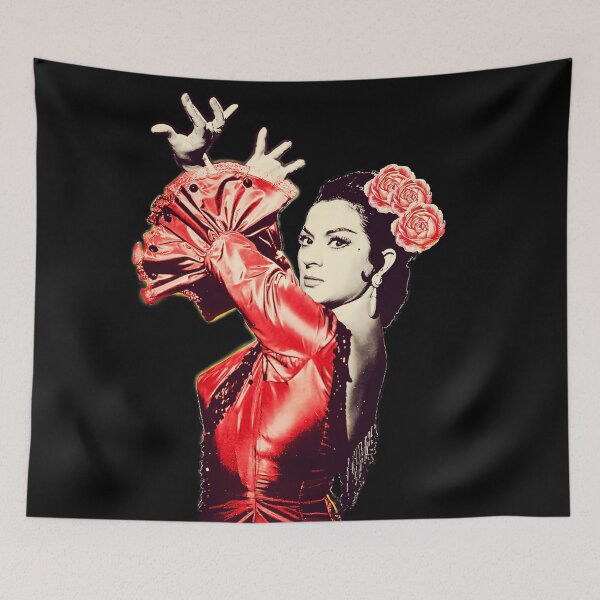 Item preview, Lola Flowers Black Background designed and sold by JmB Folkloricas.
