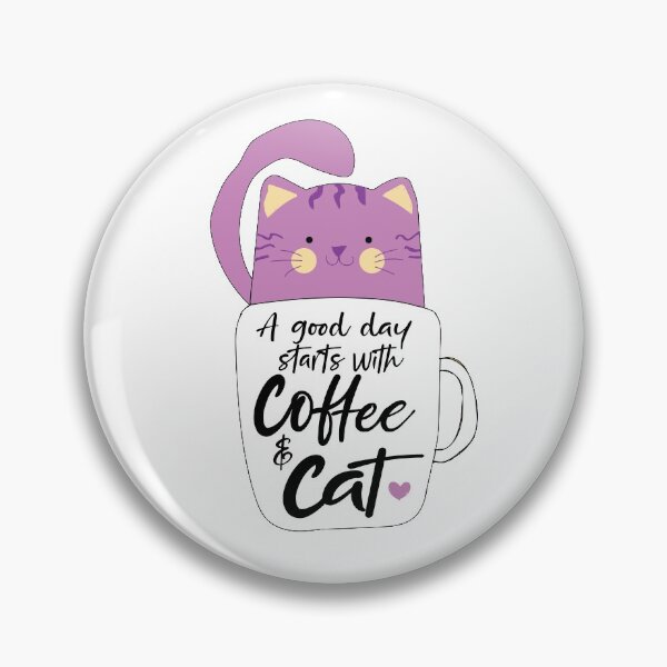 Item preview, Funny Gift For Cat & Coffee Lovers A Good Day Starts With Coffee & Cat designed and sold by Suhy.